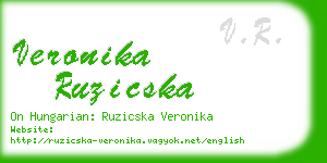 veronika ruzicska business card